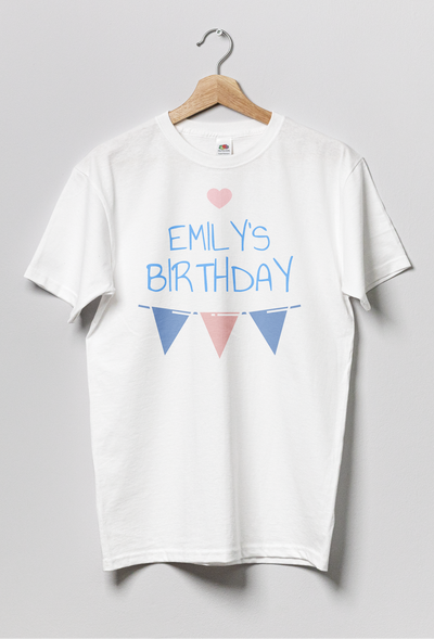Personalised Birthday Bunting T-Shirt