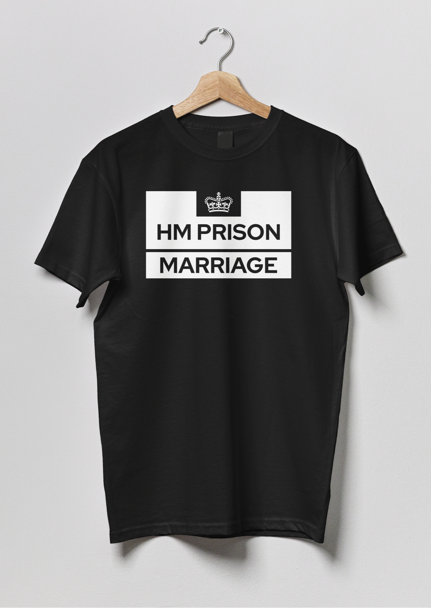 Novelty Wedding T-Shirt – “HM Prison Marriage”