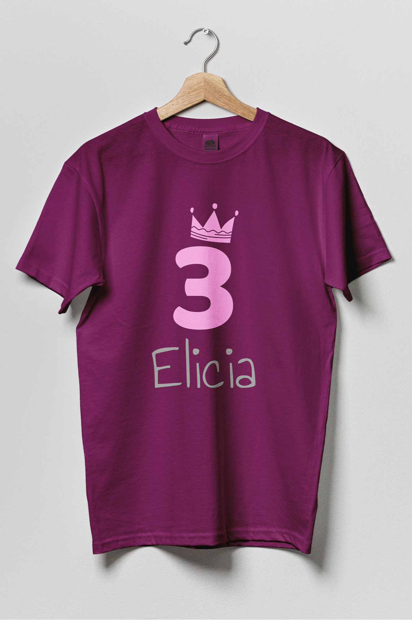 Custom Kids Birthday Age & Name T-Shirt