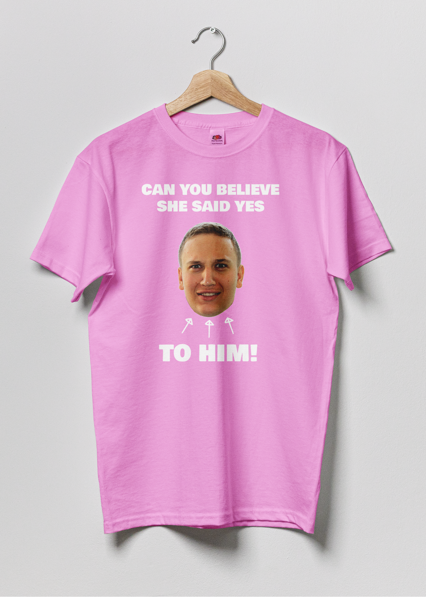 Custom Photo Stag Do T-Shirt – “She Said Yes”